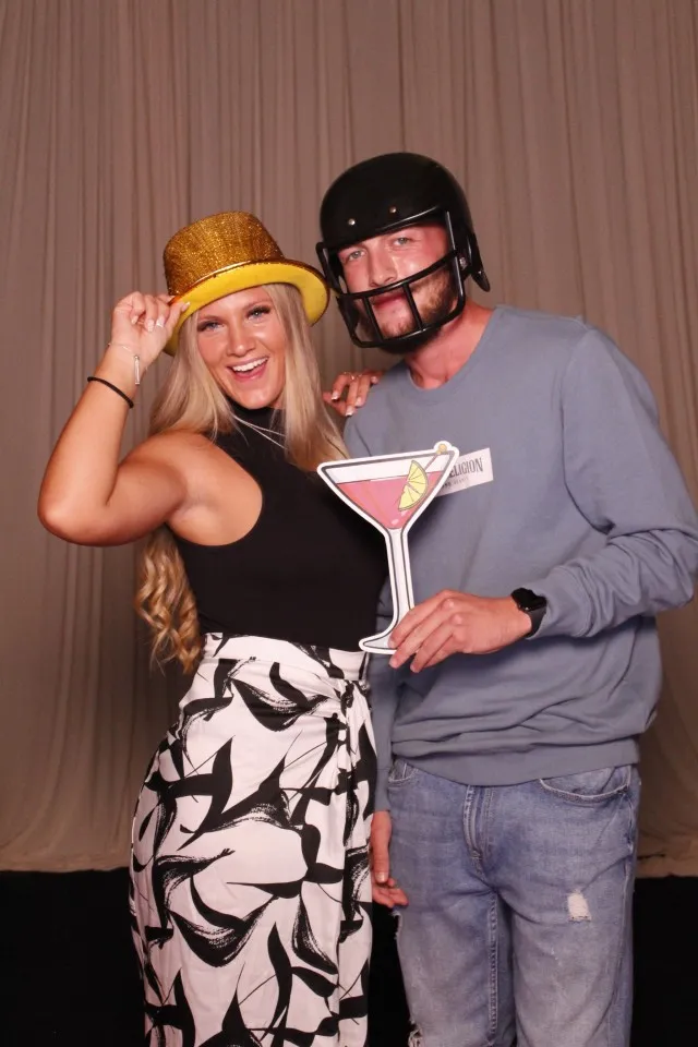 Interactive photo booth set up for a corporate event in Norwich